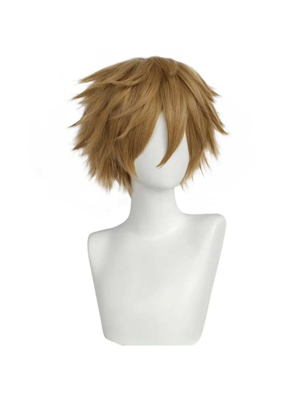 Men's Mixed Gold Synthetic Fiber Short Blonde Golden Cosplay Modern Wigs